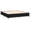 vidaXL Pat box spring cu saltea, negru, 180x200 cm, catifea