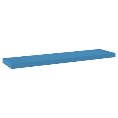 vidaXL Raft de perete suspendat, albastru, 90x23,5x3,8 cm, MDF