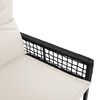 vidaXL Bancă de exterior cu pernă Negru și Alb crem 118 x 55 x 82 cm