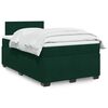 vidaXL Pat box spring cu saltea, verde &icirc;nchis, 120x200 cm, catifea