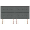 vidaXL Tăblie cap cu headboard Gri &icirc;nchis 180 cm Piele artificială