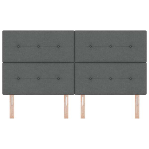 vidaXL Tăblie cap cu headboard Gri &icirc;nchis 180 cm Piele artificială