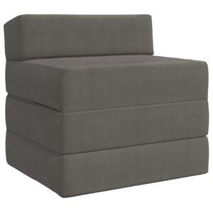 vidaXL Canapea Pat Pliabilă 2-Locuri Gri deschis 70 x 60 x 63 cm