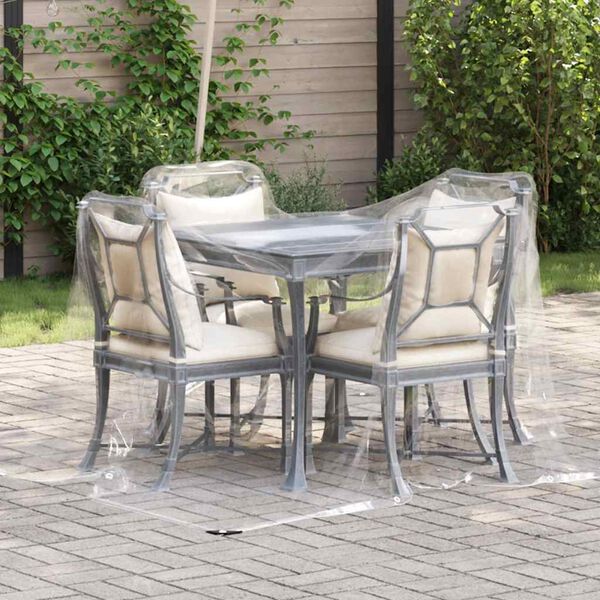 vidaXL Prelată transparentă cu inele de fixare 2x2 m PVC