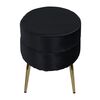 Venture Home Taburet Otto, negru și alamă, 100x40x41 cm, catifea