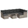 vidaXL Set canapele de grădină cu perne 10 piese gri deschis poliratan