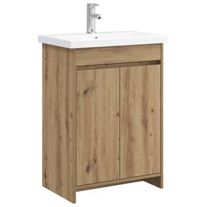 vidaXL Set de mobilier pentru baie Stejar Artizanal 81 x 40 x 84,5 cm