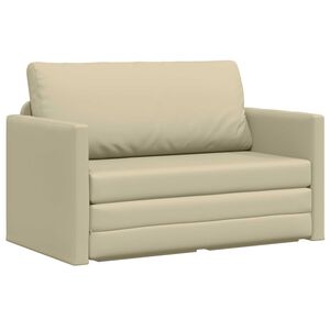 vidaXL Pat canapea Crem 124 x 71 x 78 cm Piele artificiala