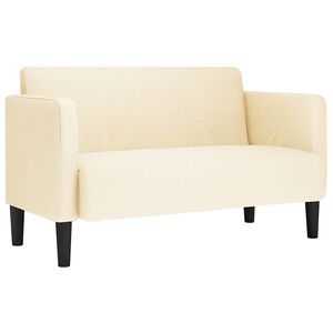 vidaXL Canapea Loveseat crem 109 cm țesătură velur