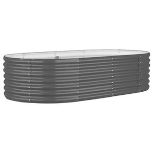 vidaXL Strat &icirc;nălțat grădină 152x80x36 cm oțel galvanizat