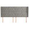 vidaXL Tăblie de pat cu aripioare gri deschis 183x23x118/128cm catifea