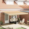 vidaXL Cortina Retractabilă Dungi Manual Multicolour 450 &times; 300 cm