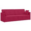 vidaXL Canapea extensibilă de podea Roșu Vin 213 x 70 x 77 cm Catifea