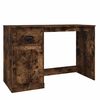 vidaXL Birou cu sertar, stejar fumuriu, 115x50x75 cm, lemn prelucrat