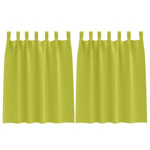 vidaXL Perdele Opaque cu Inel 2 buc. Verde 140 x 140 cm Poliester