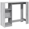 vidaXL Masă bar raft stejar Sonoma gri 124x46x103,5 cm lemn prelucrat