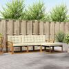 vidaXL Set de canapele de exterior cu pernă 4 pcs Natural și Crem