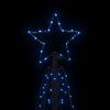 vidaXL Brad de Crăciun conic, 200 LED-uri, albastru, 70x180 cm