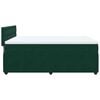 vidaXL Pat box spring cu saltea, verde &icirc;nchis, 160x200 cm, catifea