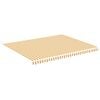 vidaXL P&acirc;nză de rezervă copertină, galben și alb, 4,5x3,5 m
