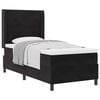 vidaXL Pat cu arcuri cu headboard Negru 90 x 190 cm Catifea