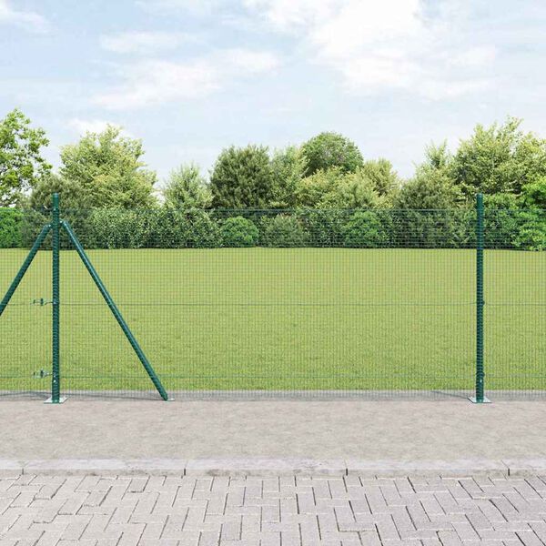vidaXL St&acirc;lp de gard. Verde 25 x 0,8 m ( plasă 16 x 16 mm )