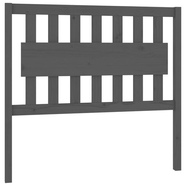 vidaXL Tăblie de pat, gri, 105,5x4x100 cm, lemn masiv de pin