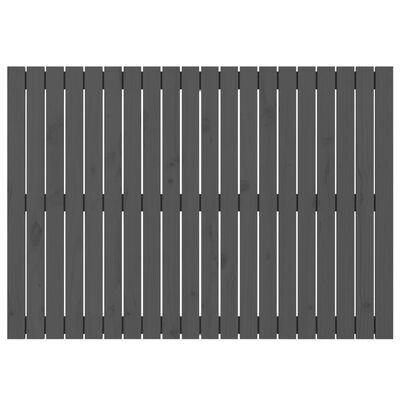 vidaXL Tăblie de pat pentru perete, gri, 127,5x3x90 cm, lemn masiv pin