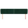 vidaXL Tăblie de pat cu aripioare verde &icirc;nchis 183x23x78/88 cm catifea
