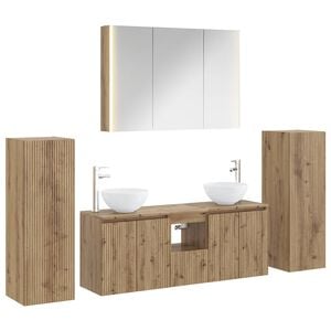 vidaXL Set de mobilier pentru baie 6 buc. Stejar Artizanal