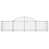 vidaXL Coșuri gabion arcuite 12 buc, 200x50x40/60 cm, fier galvanizat