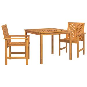 vidaXL Set de masă pentru grădină 3 pcs Maro Lemn Solid de Acacia