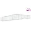 vidaXL Coșuri gabion arcuite 25 buc, 400x50x40/60 cm, fier galvanizat