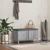 vidaXL Bancă pentru hol cu pernă cu ușă Gri Sonoma 60 x 38 x 46 cm