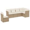 vidaXL Set canapele de grădină cu perne, 6 piese, bej, poliratan