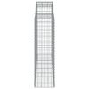 vidaXL Coșuri gabion arcuite 4 buc, 200x50x140/160 cm, fier galvanizat