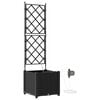 vidaXL Vază pentru Grădină Negru 40 x 40 x 142 cm PP