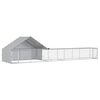 vidaXL 2 buc. Argintiu 8 x 2 x 1,9 m Oțel Galvanizat