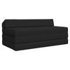 vidaXL Canapea Pat Pliabilă Negru 120 x 60 x 49 cm Țesătură
