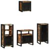 vidaXL Set de mobilier pentru baie 4 buc. Multicolor și negru