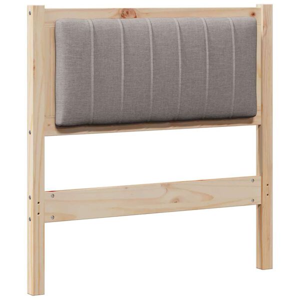 vidaXL Tăblie tapițată cu headboard Maro 80 cm Lemn de pin masiv