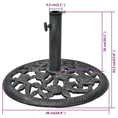 vidaXL Bază pentru umbrelă din fontă, 12 kg, 48 cm
