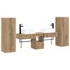 vidaXL Set de mobilier pentru baie 5 buc. Stejar Artizanal