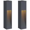 vidaXL Lampa de parcurs LED solar 2 buc. Alb cald 18 x 18 x 80 cm