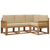 vidaXL Set de canapele de exterior 4 buc. Natural și Bej Poliester