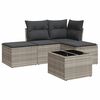 vidaXL Set canapele de grădină cu perne, 5 piese gri deschis poliratan