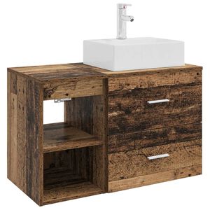 vidaXL Set de mobilier pentru baie 2 pcs Lemn vechi Lemn prelucrat