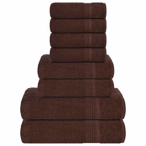 vidaXL Set prosoape FROGN 8 piese, maro, 360 g/m&sup2;