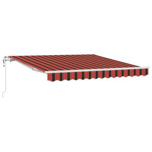 vidaXL Cortina Retractabilă portocaliu și maro 300 x 250 cm țesătură