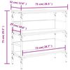 vidaXL Masă consolă, stejar maro, 75x32x75 cm, lemn prelucrat